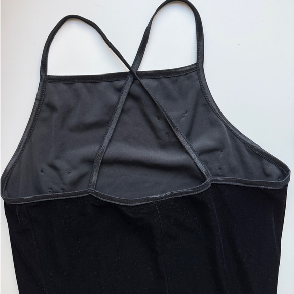 City Triangles Y2K 90s Black Velvet Maxi Dress Butterfly Beaded Side Slit - Picture 4 of 12